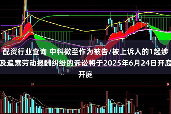 配资行业查询 中科微至作为被告/被上诉人的1起涉及追索劳动报酬纠纷的诉讼将于2025年6月24日开庭